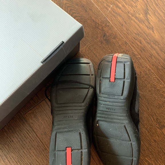 Black suede Prada men’s World Cup sneakers sz 11 - Picture 2 of 5